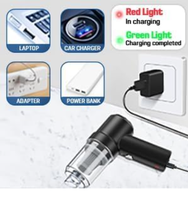 3 in 1 Portable Vacuum Cleaner Duster Blower & Air Pump |