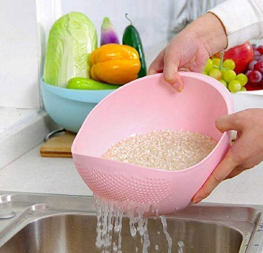 Multi-Purpose Strainer itchen Gadget ( Pack Of 3) ( Pink*Blue*Green )