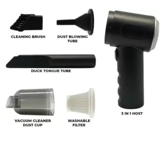 3 in 1 Portable Vacuum Cleaner Duster Blower & Air Pump |