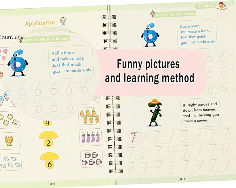 Sank Magic Practice Copybook(4 Book+10 Refill+1 Pen+1 Grip)