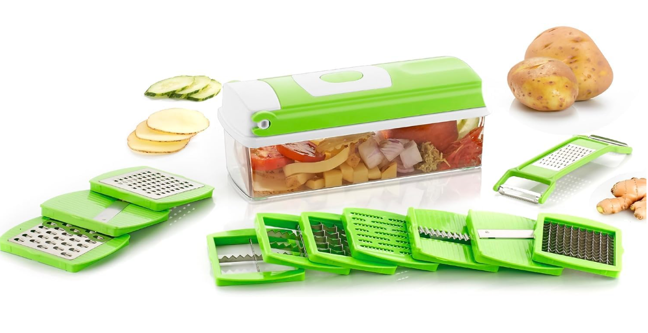 12-in-1 Vegetable & Fruit Chopper | Fruit Chopper | Vegetable Slicer | Chopper | Slicer, Dicer & Grater