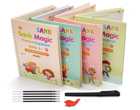 Sank Magic Practice Copybook(4 Book+10 Refill+1 Pen+1 Grip)