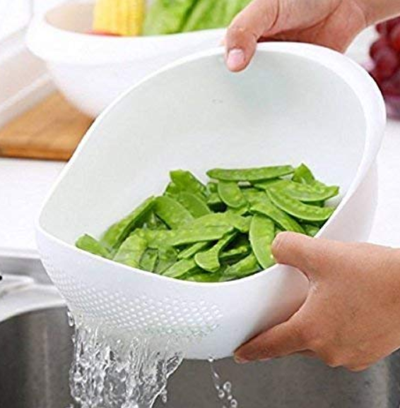Multi-Purpose Strainer itchen Gadget ( Pack Of 3) ( Pink*Blue*Green )