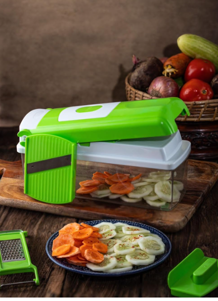 12-in-1 Vegetable & Fruit Chopper | Fruit Chopper | Vegetable Slicer | Chopper | Slicer, Dicer & Grater