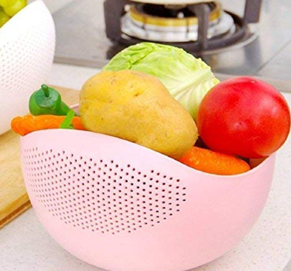 Multi-Purpose Strainer itchen Gadget ( Pack Of 3) ( Pink*Blue*Green )