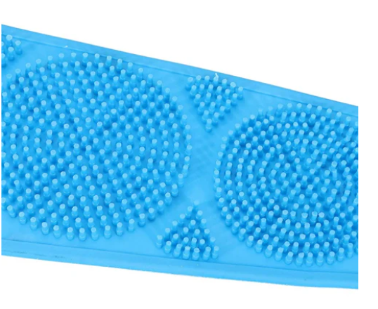 Silicone Body Scrubber, Reversible Back Washing Belt with Handle for Men / Women Shower Cleaning, Body Massage, Silicone Bath Body Brush (1 Pc / 25 Inch)