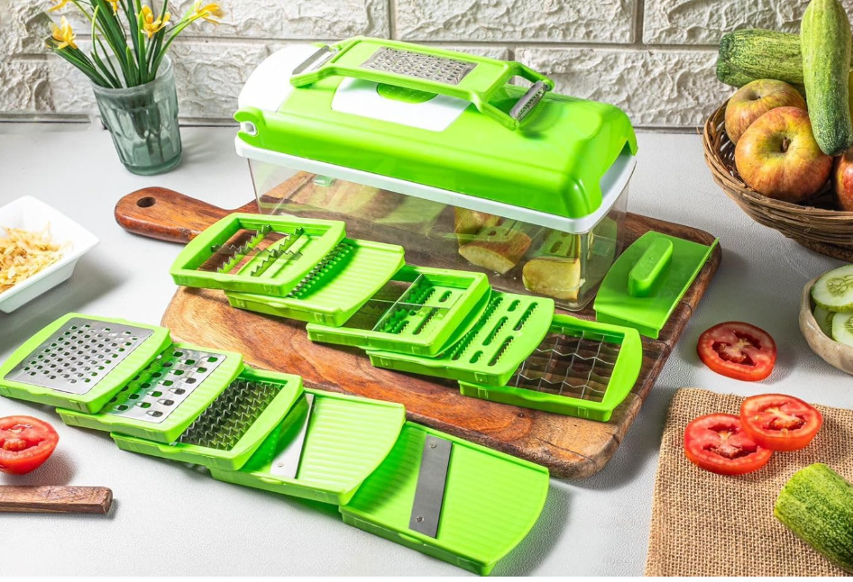 12-in-1 Vegetable & Fruit Chopper | Fruit Chopper | Vegetable Slicer | Chopper | Slicer, Dicer & Grater